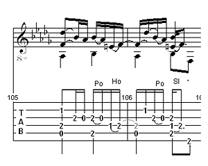 example of guitar play