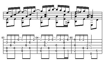 example of guitar play