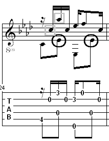 piano example about bass note